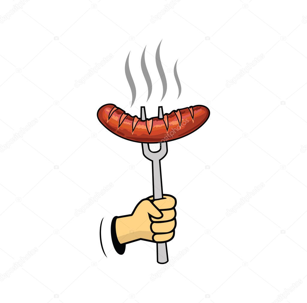 Sausage Cartoon design illustration vector eps format , suitable for your design needs, logo, illustration, animation, etc.