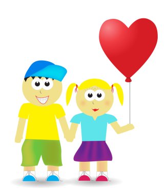 Sevgililer Çift balon ile