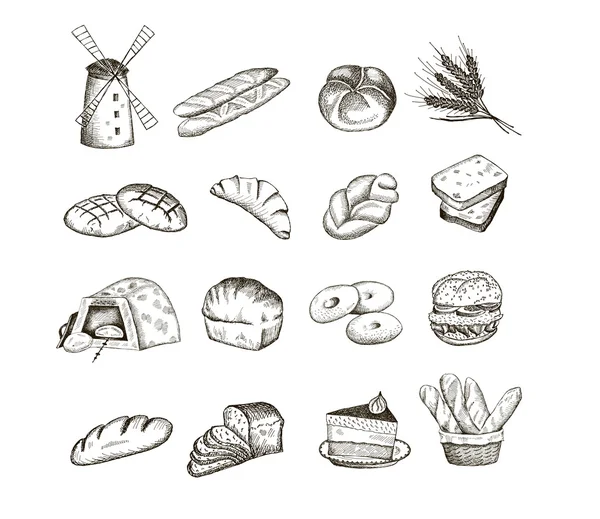 Pain et cuisson — Image vectorielle