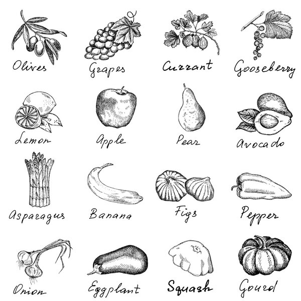 ягоды и овощи
