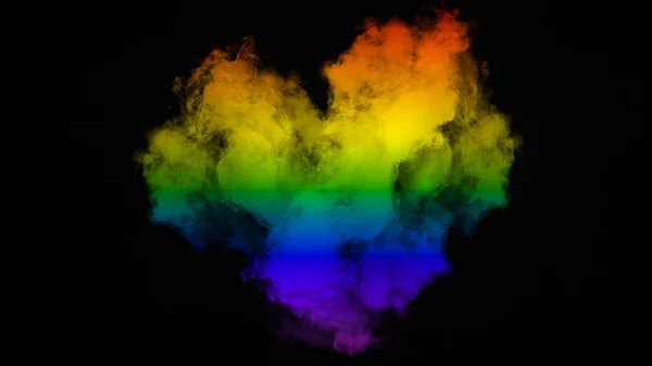 Abstract Blot Smoke Colors Lgbt Flag Black Isolated Background — Stockfoto