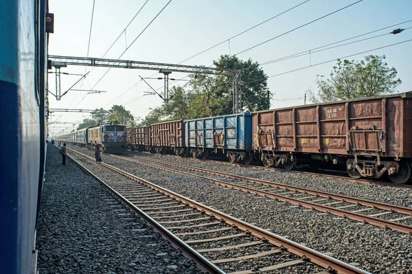 2019 South Central Railway Vijayawada Wardha Junction Electric Locomotiv Engin — Fotografia de Stock