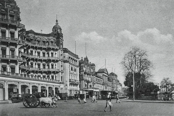 Vintage Foto Van Esplanade Calcutta Kolkatta West Bengaalse India — Stockfoto