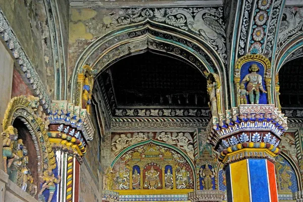 2009 Art Painting Darbar Hall Del Palazzo Thanjavur Maratha Thanjavur — Foto Stock