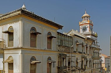 01 02 2009 Saat Kulesi Darbargar Şimdi Miras Oteli Bhavnagar Bölgesi Gujarat-Hindistan-