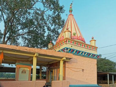 11 14 2020 Stucckoworke Shikhar Tapınağı Sangmeshwar Saralgaon Kinhavali Yolu Maharashtra Hindistan
