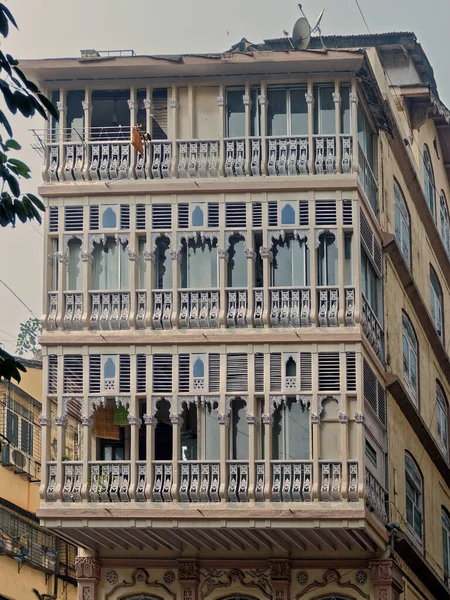 2021 Traditionell Stil Gamla Huset Bazargate Street Fort Mumbai Maharashtra — Stockfoto