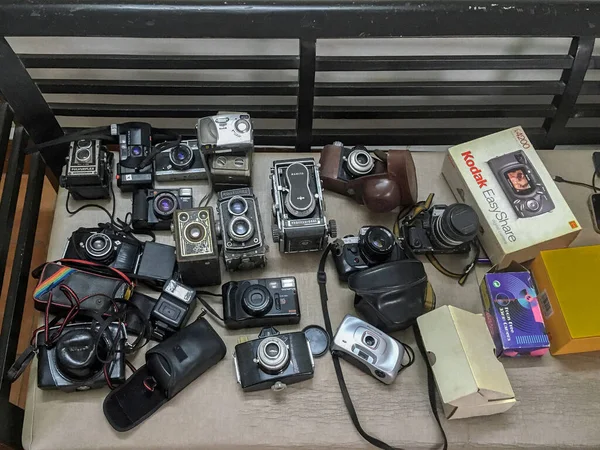 2022 Blick Auf Die Vintage Kamera Auf Dem Tisch Borivali — Stockfoto