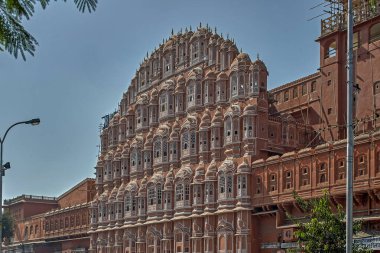 24 Kasım 2007 Hawa Mahal Rüzgar Sarayı veya Breeze Badi Choupad Sarayı, JDA Pazar, Pembe Şehir, Jaipur, Rajasthan Hindistan.