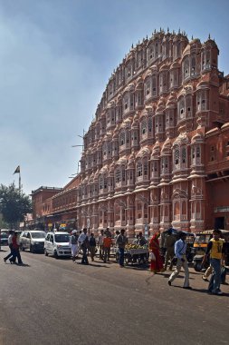 24 Kasım 2007 Hawa Mahal Rüzgar Sarayı veya Breeze Badi Choupad Sarayı, JDA Pazar, Pembe Şehir, Jaipur, Rajasthan Hindistan.