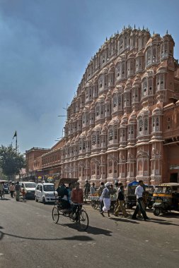 24 Kasım 2007 Hawa Mahal Rüzgar Sarayı veya Breeze Badi Choupad Sarayı, JDA Pazar, Pembe Şehir, Jaipur, Rajasthan Hindistan.