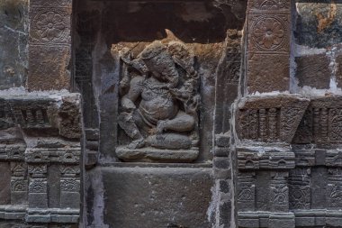 Hindistan 'ın Rajasthan eyaletindeki Ganesh figürünün 25 Kasım 2007 mimari detayları