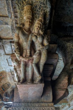 07 06 2008 Çift Parlaklığı üçüncü mağarada, mağara tapınağı MS 6. yüzyıl 578, Badami, Karnataka, Hindistan 