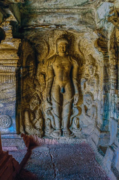 Heritage Höhle Tempel Von Badami Chalukyan König Mangalesa Karnataka Indien — Stockfoto