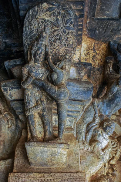 2008 Пара Фігур Печері Три Печерний Храм Століття 578 Бадамі — стокове фото