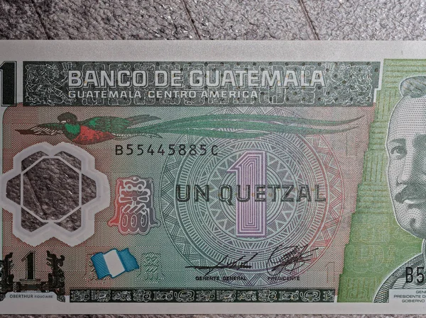 2022 Guatemala National Bird Guatemalan Quetzal Currency Note Studio Shot — Φωτογραφία Αρχείου