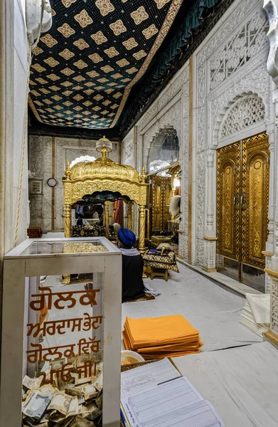 2014 Tallado Dorado Dentro Takht Sri Patna Sahib Donde Guru —  Fotos de Stock