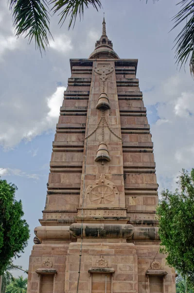 2008 Buddhistický Chrám Složitým Uměleckým Dílem Mulagandhakuti Vihara Sarnath Varanasi — Stock fotografie