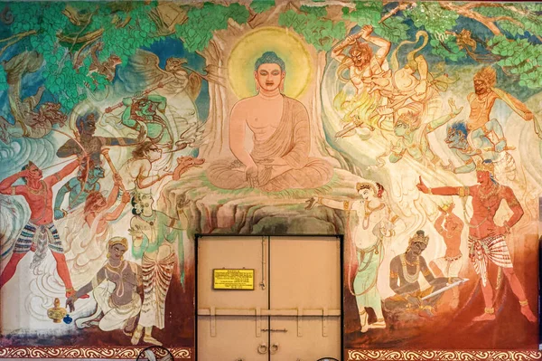 2008 Кадр Жизни Будды Просвещения Руководством Три Буддиста Мулсандха Кутира — стоковое фото