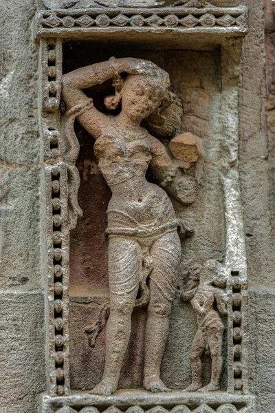 2007 Escultura Piedra Pared Exterior Del Templo Rajarani Bhubaneswar Orissa —  Fotos de Stock