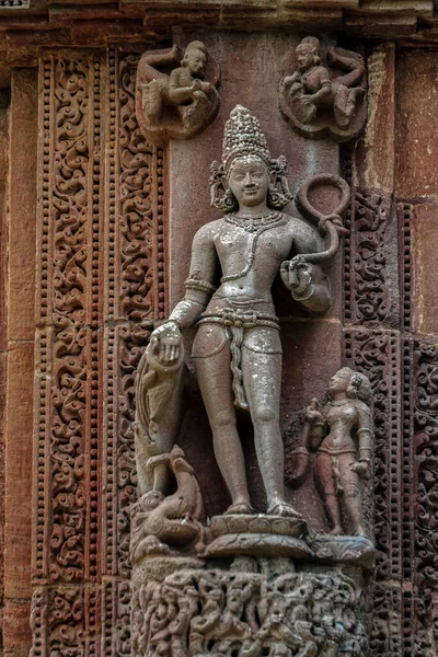 2007 Escultura Piedra Pared Exterior Del Templo Rajarani Bhubaneswar Orissa —  Fotos de Stock