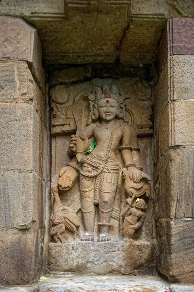 2007 Sculpture Pierre Sur Mur Extérieur Temple Mukteshwar Bhubaneswar Orissa — Photo