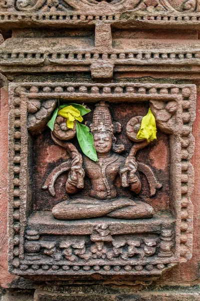 2007 Kamienna Rzeźba Zewnętrznej Ścianie Świątyni Mukteshwar Bhubaneswar Orissa Orissa — Zdjęcie stockowe