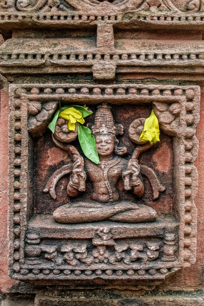 2007 Stone Sculpture Wall Mukteshwar Temple Bhubaneswar Orissa Orissa India — Stockfoto