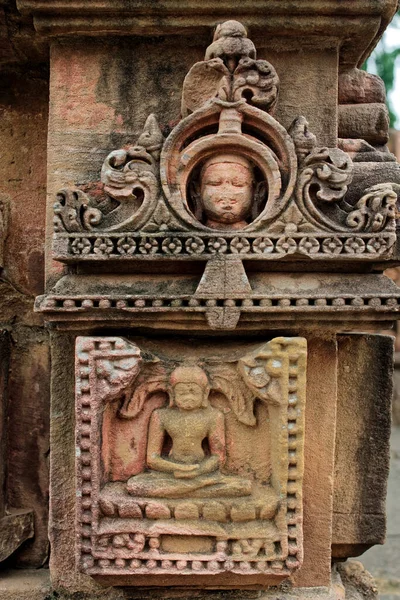 2007 Escultura Piedra Pared Exterior Del Templo Mukteshwar Bhubaneswar Orissa — Foto de Stock