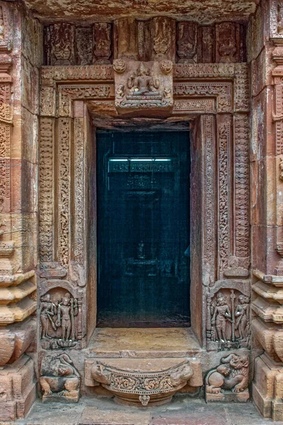 2007 Stone Sculpture Wall Mukteshwar Temple Bhubaneswar Orissa Orissa India — Fotografia de Stock