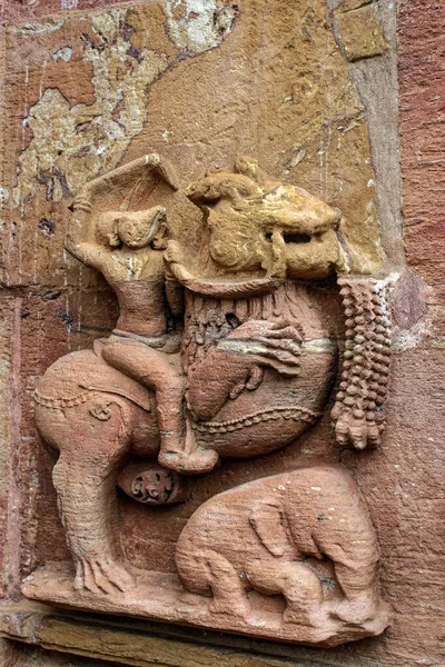 2007 Stone Sculpture Wall Mukteshwar Temple Bhubaneswar Orissa Orissa India — Fotografia de Stock