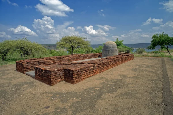 2015 3Rd Century Ruins Nagarjunakonda Nagarjuna Sagar Andhra Pradesh India — Foto Stock
