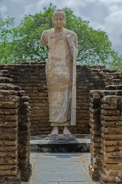 2015 Buddha Statue 3Rd Century Ruins Nagarjunakonda Nagarjuna Sagar Andhra — Foto de Stock