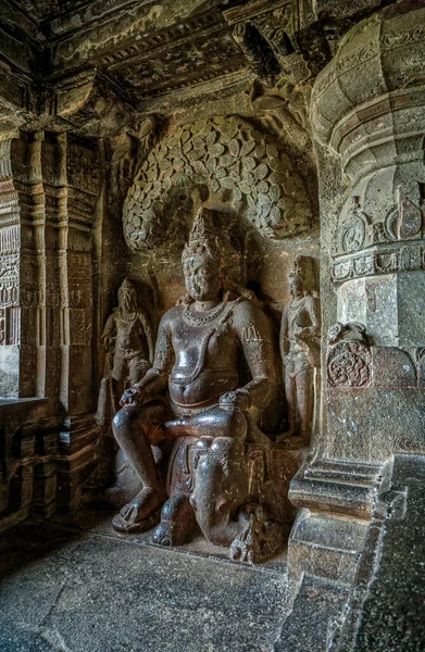 2006 Matanga Yaksha God Prosperity Ellora Cave Indra Sabha Aurangabad — Stockfoto