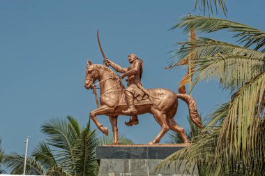 04 15 2012 Shivaji Statue, Public Garden, Dahisar, Mumbai, Maharashtra, India, Asia 