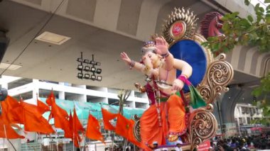 18 Ağustos 2019 Sarvajanik Ganesh mandalı Ganesh Lalbag Parel, Mumbai, Maharashtra Hindistan