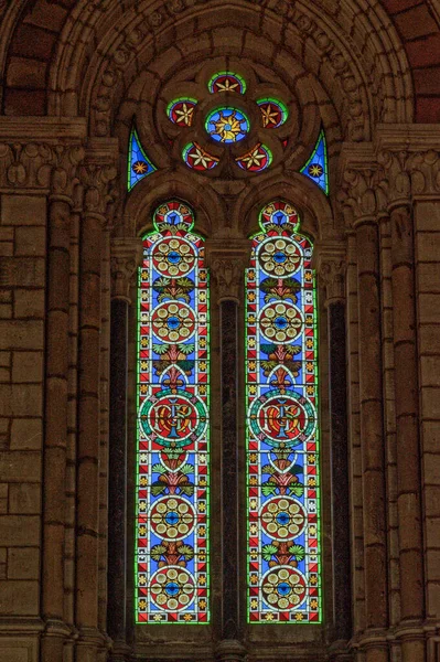 2008 Stain Glass Victoria Terminus Now Chhatrapati Shivaji Maharajterminus Csmt — Stock Photo, Image