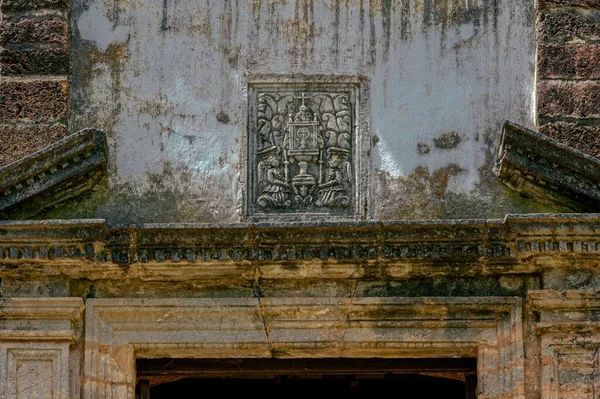 Haupteingang Der Katharinenkapelle Von Alexandria Sonnigen Tag Old Goa Indien — Stockfoto