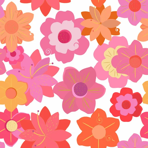 Patrón Floral Brillante Para Negocio Patrón Sin Costuras Con Flores — Vector de stock