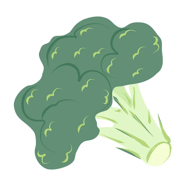 Brokuły Kreskówkowym Stylu Zielona Kapusta Brokuły Przydatne Warzywa Element Designu — Wektor stockowy