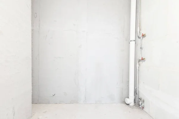 Interieur Van Het Appartement Zonder Decoratie Witte Kleuren — Stockfoto