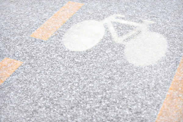 Pista de bicicleta de inverno — Fotografia de Stock