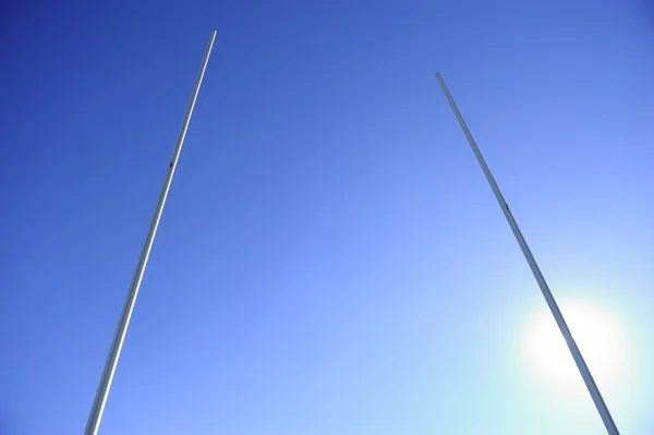 Rugby Goalpost Retroilluminazione — Foto Stock