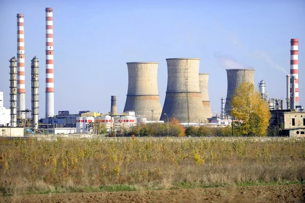 Paisagem de planta petroquímica — Fotografia de Stock