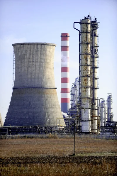 Paisagem de planta petroquímica — Fotografia de Stock