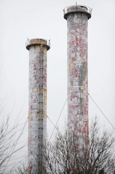 Power plant chimneys — Stock Photo, Image