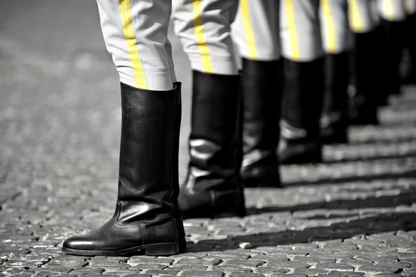 Military boots formation
