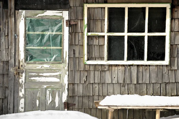 Schaapskooi hut in de winter — Stockfoto