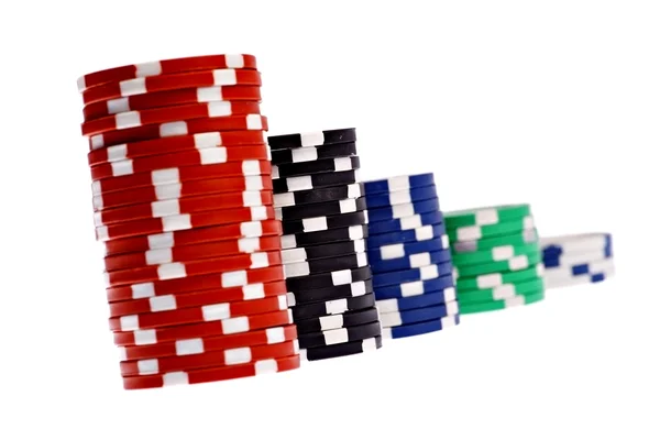 Casino colorful poker chips — Stock Photo, Image