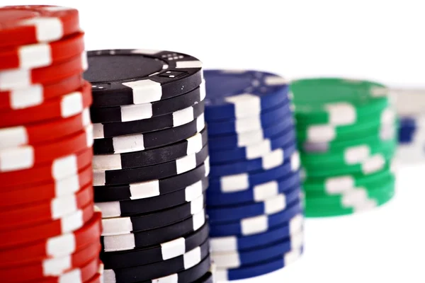 Detail with poker chips — Stock Photo, Image